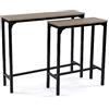 Versa Doncaster Tavolo Consolle, Tavolo da Ingresso, Tavolino Stretto, Misure (A x L x l) 80 x 25 x 95 cm, Legno e Metallo, Color Nero
