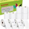 DOREE 10 rotoli di etichette per spedizione bianche 102 x 210 mm, compatibili con Zebra GK420D/GX420D/GK420T/GX420T/ZD620/ZD500R/ZT230/ZT410, 210 etichette per rotolo, nucleo 25 mm (LZ-102-210-25).