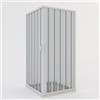 Idralite Box doccia a soffietto in PVC 80x100 cm H 185 mod. Aster con apertura centrale