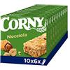 CORNY Original | 60 Barrette ai Cereali con Nocciole, 10 Confezioni da 6 Barrette x 25 g, Senza Olio di Palma, Senza Conservanti