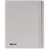 Rexel HETZEL Kunststoff-Register, Zahlen, A4, 1-52, PP, grau