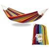 AMAZONAS Amaca classica XL Barbados Rainbow fatta a mano in Brasile fino a 200 kg di capacità di carico con 230 x 150 cm per 1-2 persone a strisce colorate