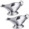 Westmark 2 ciotole per salse e salse, con beccuccio antigoccia, capacità: 120 ml, in acciaio inox, argento, 622722E3