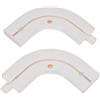 Gardinia Binario ad Arco GE1 con terminale Bianco 13,5/13,5 cm, 1 Paio, 13.5/13.5 cm, 2 unità