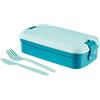 Curver 00768-B36-00 - Contenitore per Il Pranzo con Posate, in plastica, 23,5 x 13,5 x 6,3 cm, Colore: Blu