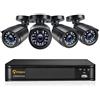 Anlapus CCTV Kit di Videosorveglianza 8 Canali 1080P H.265+ DVR con 4 * 2MP Telecamera Esterno, Backup USB, Allarme Email, Sistema di Sicurezza, Senza HDD