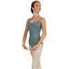 Capezio Body da Donna, Elegante Body da Danza e Ginnastica con Dettagli Eleganti e Spalline per Canotta, Body da Danza da Donna può Indossare per Balletto e Altri Stili di Danza, Bianco, L (L)