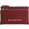 DON ALGODON Portafoglio Simona, Portamonete Donna, Da Con Porta Carte Bordeaux, 18x2x12 cm