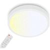 Briloner Leuchten Ceiling Light Starry Sky Dimmable Ceiling Light Colour Temperature Adjustable Surface Mounted Lamp Remote Control White Diameter 380 x 50 mm
