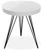 VERSA Fontana Tavolino Ausiliario per Soggiorno, Tavolino Moderno, Misure (A x L x l) 55 x 51 x 51 cm, Legno e Metallo, Colore Bianco