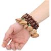 Alnicov Campanella con bracciale a conchiglia stile tribale africano per accessori per percussioni conga di tamburo africano djembe