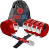 Sturdlink kit di 6 Cinghie di Tensione 25mm 250kg con Fibbia a Camma 3m + Borsa, per il Fissaggio e il Serraggio su Porta Bici da Auto, Portabagagli e Portapacchi Auto, Rimorchio, Moto, Trasloco, Surf