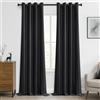 MRTREES 2 Pezzi Tende Oscuranti per Interni Isolanti Termiche con Occhielli Moderne Tende Coprenti Tinta Unita per Camera da Letto e Soggiorno Elegante 140x245 CM Nero