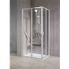 Novellini Box Doccia a Scomparsa con 2 Lati Pieghevoli Free 2A 65x80 - Profilo: Bianco - Cristallo: Acrilico - Profilo di tenuta Inferiore : Con Profilo di tenuta Inferiore
