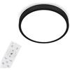 BRILONER Leuchten - LED Ceiling Light, RGBW, LED Ceiling Light, dimmable, Colourful Light Colours, Neutral White, Surface-Mounted lamp, Remote Control, Black, Diameter 380 x 50 mm