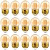 Hcnew G40 E27 LED Lampadina a filamento retrò Edison Mini Globe 1W Lampadina in vetro ambra chiaro 220V per luci da este