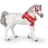Papo - Statuina Cavallo Arabo Bianco in Tenuta da Parata Realistica - 3 Anni + - Collezione Cavalli e Pony - Gioco Creativo Mondo Equestre - Idea Regalo Giocattolo Bambina Bambino