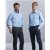 Russell Collection Abbigliamento personalizzate. Camicia sartoriale uomo LS Contrast Herringbone Russell Collection - Russell Collection personalizzate o neutre