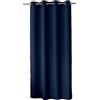 ED ENJOY HOME Tenda Decorativa con Occhielli argentati, 140 x 240 cm, Blu Navy, 100% Poliestere, Satinato, Collezione Basic