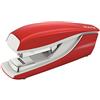 Leitz Cucitrice da Ufficio Flat Clinch, Capacità fino a 40 Fogli, Rosso (Chiaro), Design Ergonomico in Metallo, Include Punti, Cartone, Gamma NeXXt, 55230025