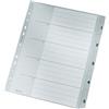Leitz plastica registro 1 - 5, A4, PP, 5 fogli, grigio