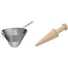 Lacor Colino Cinese a Rete, Acciaio Inossidabile, Grigio (Argento), 24 cm & Lacor 60300, Pestello