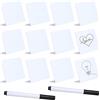 AIEX 12 pezzi 100x75 mm Piccolo Mini Segni di Lavagna, Mini Lavagnette con Pennarello Cancellabile 2 Pezzi, Chalkboard Signs per Feste a Buffet Matrimoni Compleanni Baby Shower (Bianco)