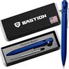 BASTION Penna leggera in alluminio (blu) Bolt Action | Inchiostro ricaricabile retrattile per ufficio penna regalo novità | Colore Metallo Luce