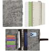 Wonderpool Diari Pelle 6 Raccoglitore ad Anelli Organizer per Cartelle con Carta Punteggiata, Quaderno Scrivere Ricaricabile e Copertina Multitasche per Viaggi di Lavoro e Studio (A5, Grigio)