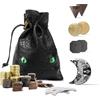 Byhoo 125 Monete DND in Metallo e Borsa in Pelle, Contiene 60 Monete d'oro, d'Argento, 30 Monete di Rame e 5 Monete di Platino,Ottimo per i Giochi da Tavolo Rpg
