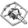 GEWAGE Pedali per mountain bike - Pedali piatti per bicicletta a doppia funzione e pedali SPD - Pedali con piattaforma da 9/16 compatibili con SPD per bici da strada Mountain BMX (Nero)