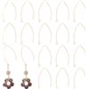 UNICRAFTALE 20 pz 304 Ganci per Orecchini in Acciaio Inossidabile 0.8mm Pin Filo Orecchio con Anello Dorato Orecchino alla Ricerca di Gioielli Orecchino Fare 38.5x24.5x0.8mm, Hole 2.3 mm