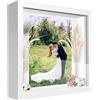 SUNMEG Cornice Profonda 30 x 30 cm 3D Cornice Foto per Oggetti a 3 cm Cornici Contenitore di Legno Spessa per Foto da Hppendere a Parete o da Scrivania