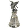 lazzaro italy Campanello Liturgico San Michele placcato argento. Protezione dell'Arcangelo guardiano e Angelo custode contro il maligno. Statuina con campanella scacciaspiriti, scacciaguai. H 7,5 cm