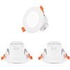 ENUOTEK Mini Lampade Faretti a LED da Spot Incasso Soffitto di Gesso Bagno Cucina Dimmerabile 5W IP44 CCT 3000K 4000K 5000K Regolabile Diametro Buco 65-80MM Lot di 3…