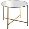HAKU Möbel tavolino da salotto, metallo, oro, Ø 60 x H 45 cm
