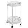 HAKU Carrello di servizio bianco, metallo - Dim. A 74 cm x Ø 45 cm, Stile Mobili Costieri