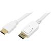 LogiLink 2m, HDMI-DP DisplayPort Bianco