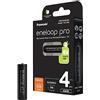 Eneloop Panasonic eneloop pro, AAA/Micro, Batterie ricaricabili, confezione da 4