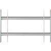 Alberts 563677 Inferriata per finestre Secorino Basic, estendibile per finestre esterne, griglia antieffrazione, zincata blu, 300 x 500-650 mm