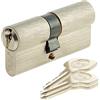Yale 10-0252-3030-00-2101 Y252 03231 - Doppio cilindro profilato, 30/30 mm, nichelato opaco