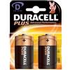 Duracell - LR20 X2 Plus - Set di 2 batterie alcaline tipo LR20 D 1,5 Volt