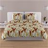 Soleil d'ocre, Set copripiumino in cotone 57 Fili 240x220 cm Togo Senape