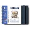 Canson Professional Book, Carta Multitecnica, Grana fine, 300g/m², Taccuino Spiralato lato corto, A5-14, 8x21cm, Bianco, 28 fogli