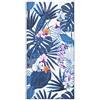 DRW Quadro rettangolare di tela stampata di foglie e fiori con cornice bianca 55 x 4 x 115 cm
