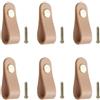 HNJKJEU Maniglie di Cuoio, 6 pezzi Maniglie per Porta di Mobili In pelle Maniglia Creativa Moderni in Pelle per Porta dell'armadio, Cassetto, Maniglie delle Porte, Viti incluse