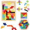 EACHHAHA 3 in 1 Puzzle di legno |Tangram Bambini Set | Giochi Montessori 3 4 5 6 Anni | Giocattoli di Formazione del Cervello | Regali Educativi per Bambini