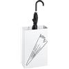 HAKU Möbel Portaombrelli bianco, metallo - Dim. L 30 cm x A 48 cm x P 16 cm, Stile Moderno