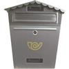 Amig - Cassetta postale esterna | Cassetta delle lettere per parete, parete o recinzione | Dimensioni: 37 x 32 x 10,5 cm | Acciaio | Colore Argento