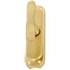 Amig - Falleba di sovrapposizione per finestre dorate | acciaio ottonato, chiusura di sicurezza con maniglia | Include 5 staffe | Dimensioni: 164 x 41 mm, oro